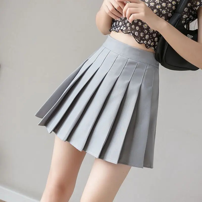 High Waisted A Line Plaid Mini Skirt