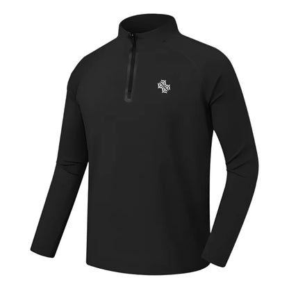 Long Sleeve Performance Polo Shirt for Men  Breathable  Comfortable