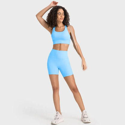 Nude Feel Yoga Sets  Cross Back Bra & Joggers