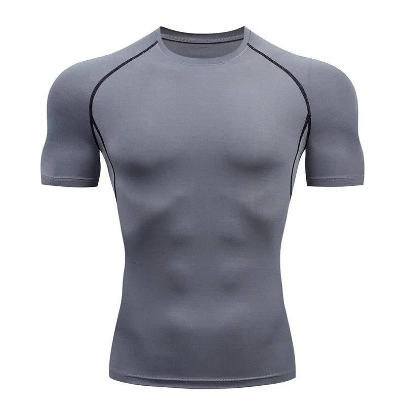 Men's Short Sleeve Compression Gym & Running Shirt