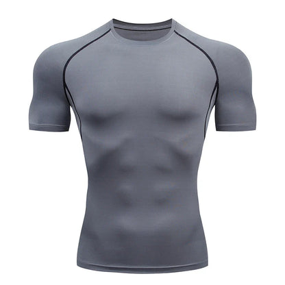 Men's Short Sleeve Compression Gym & Running Shirt