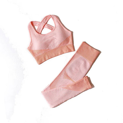 Yoga Leggings & Top Set Workout Clothes Gym Wear