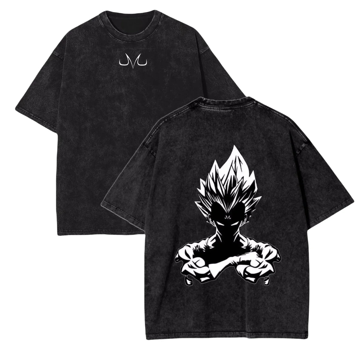 Men's DBZ Vegeta Vintage Wash Oversized Fitness T-Shirt