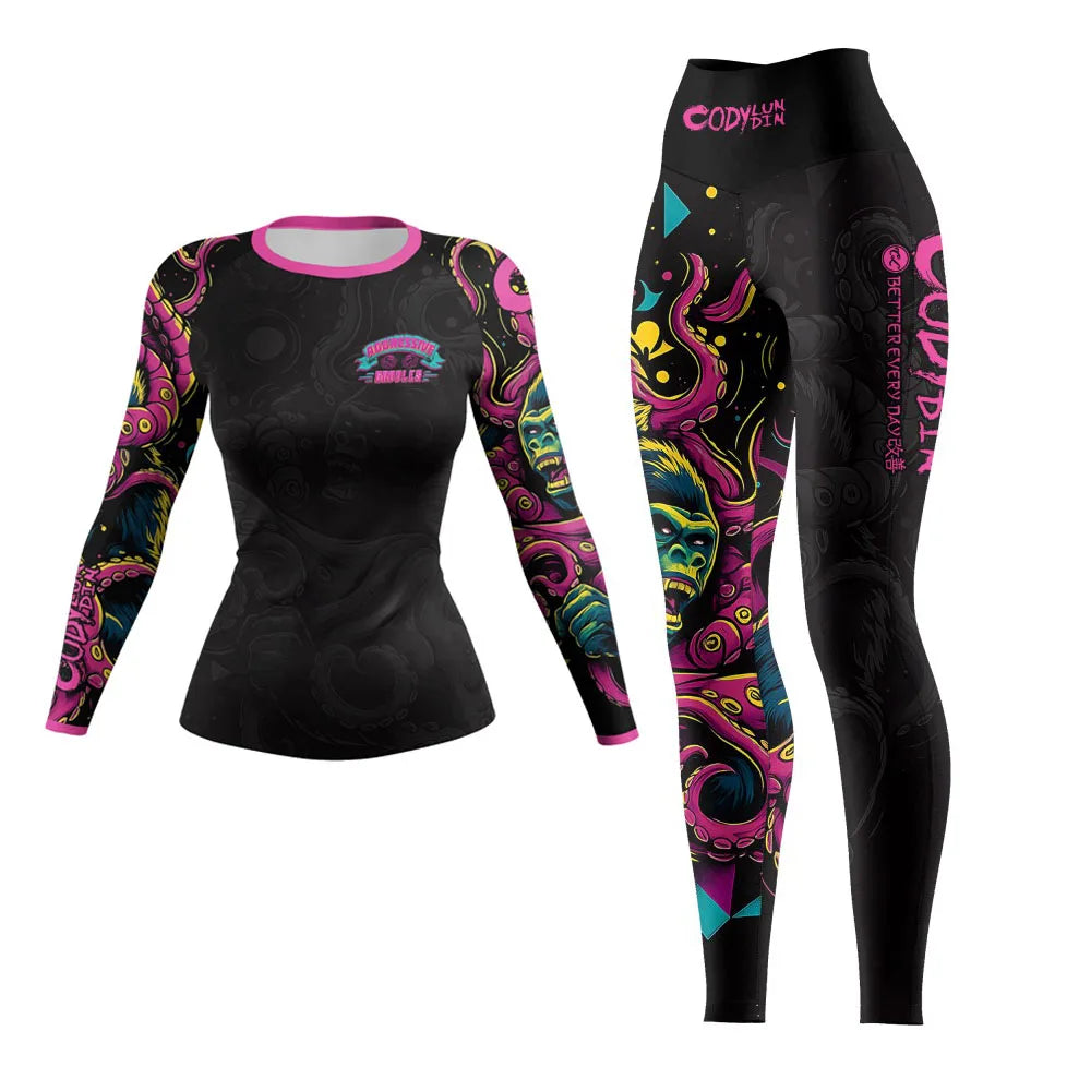 Women's Yoga & Running Sport Suit 2-Piece Fitness Set