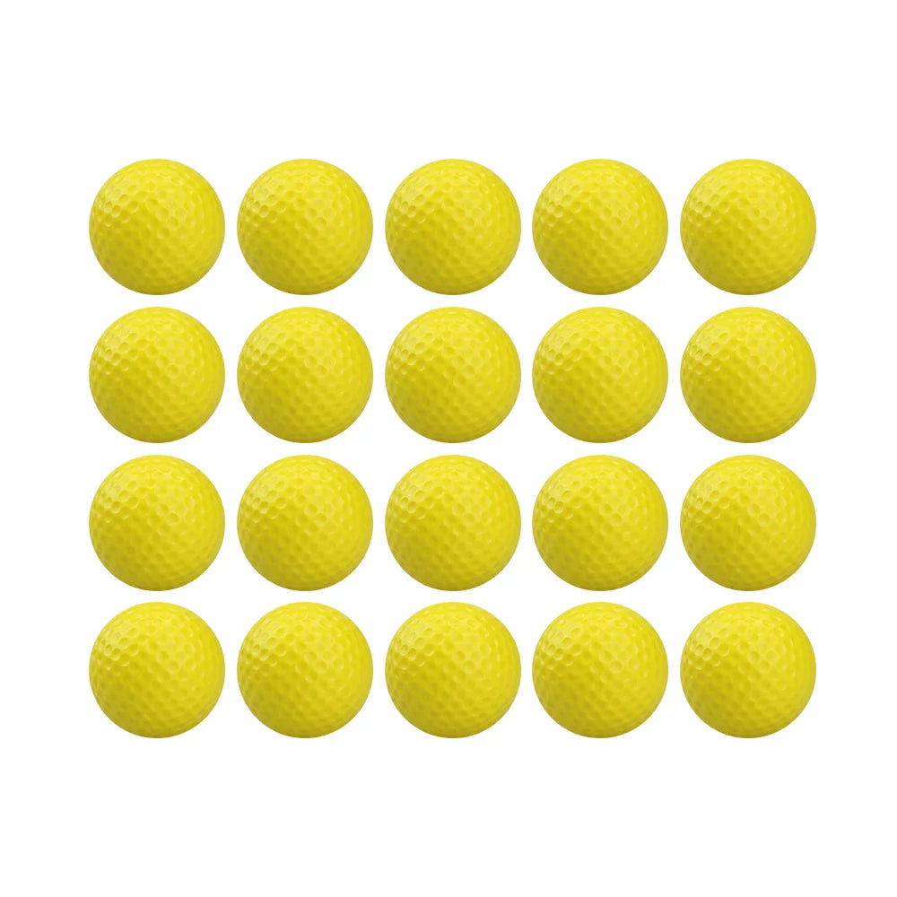 20 Pcs Color Sponge Indoor Practice PU Foam Golf Balls