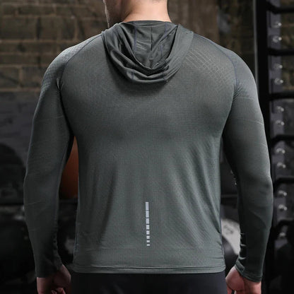 Men's Quick Dry Outdoor Sports Hoodies Activewear Running Tops
