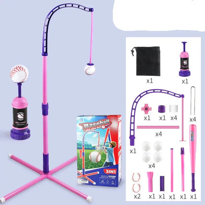 Kids  3 in 1 T Ball Set  Perfect Gift for Indoor & Outdoor Play