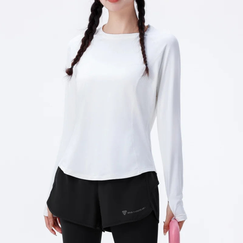 Women’s Loose Fit Long Sleeve Yoga T-Shirt