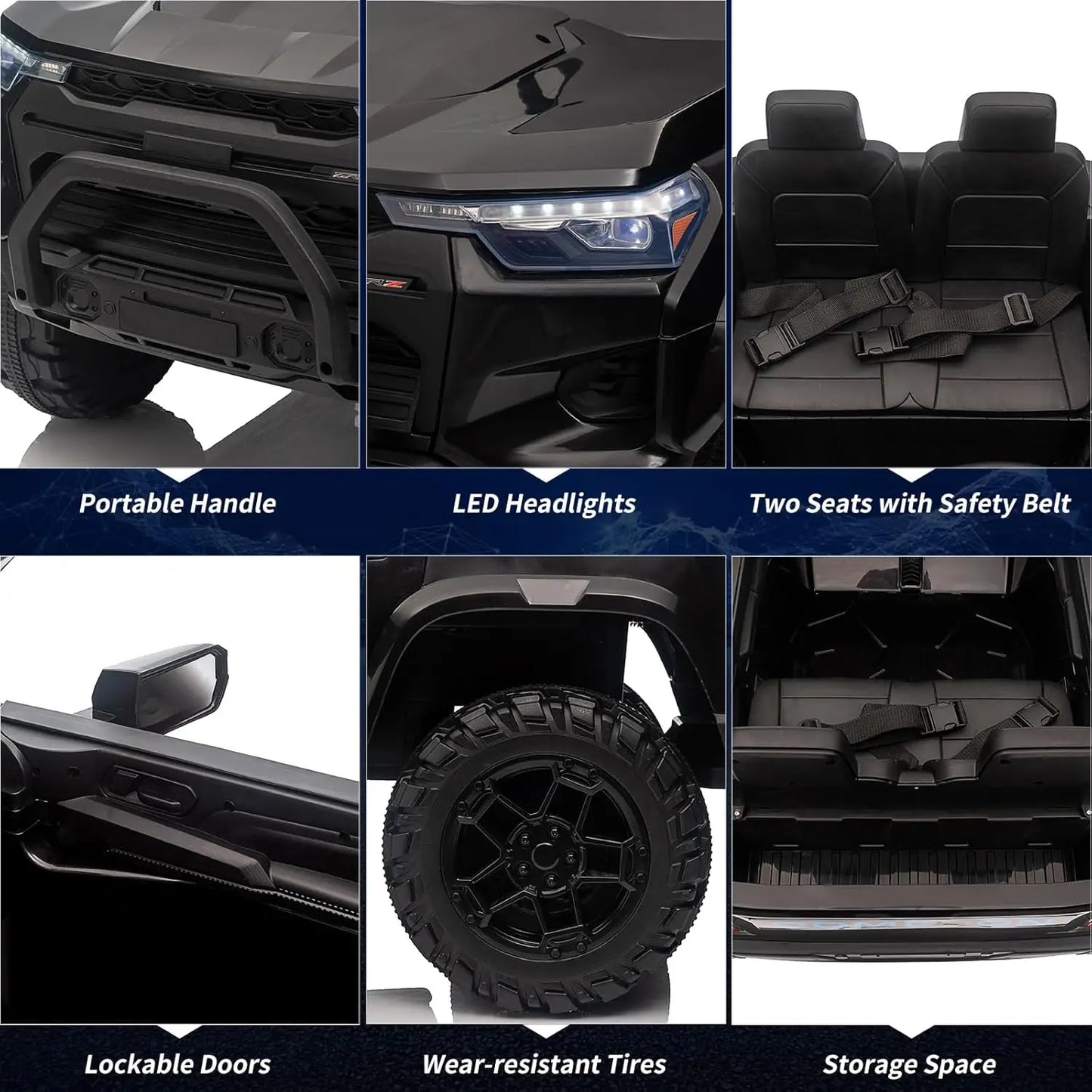 Dual Motor 4WD Electric Ride On Truck for Kids