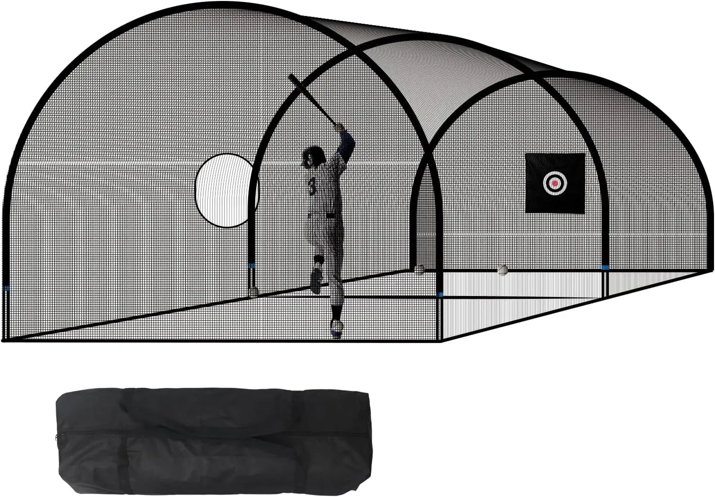 Baseball & Softball Hitting Cage Net and Frame