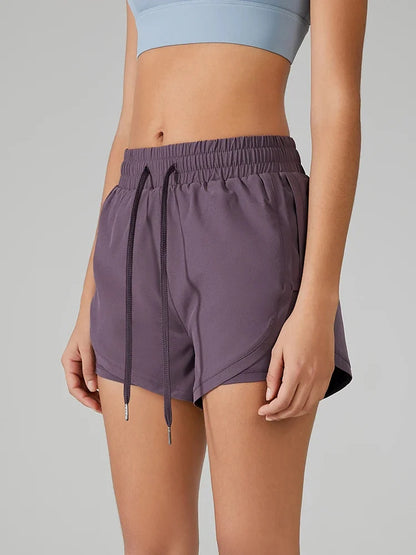 Women's 2-in-1 Running Shorts with Pockets Breathable Yoga