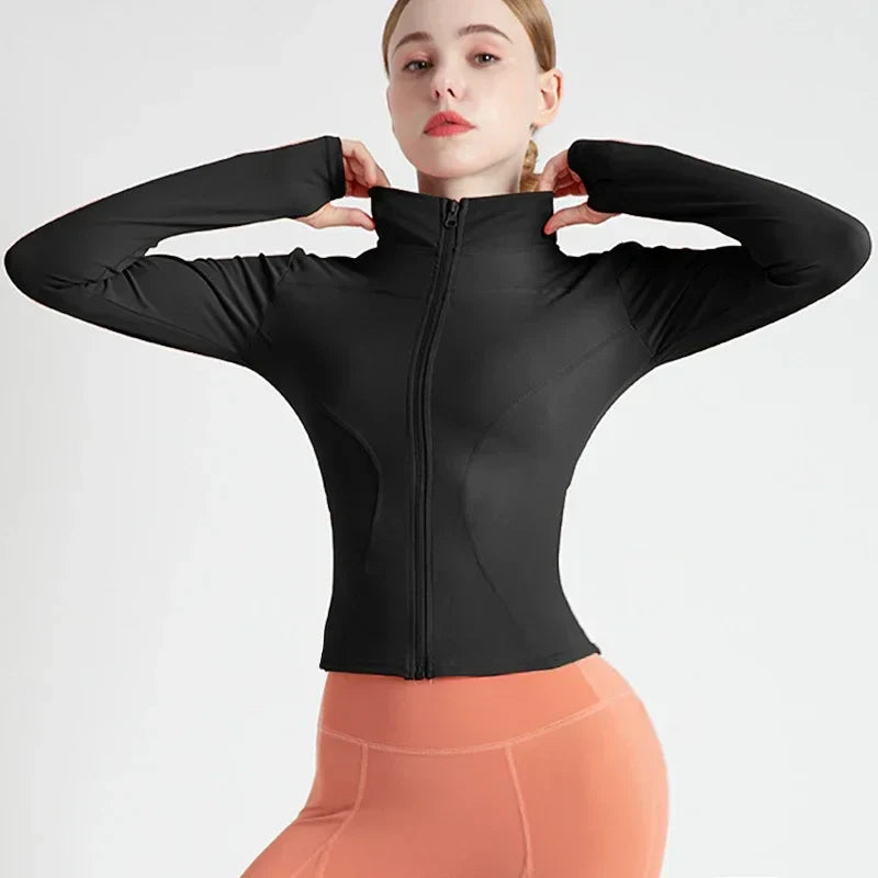 Breathable Workout Jacket with Thumbholes