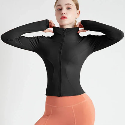 Breathable Workout Jacket with Thumbholes