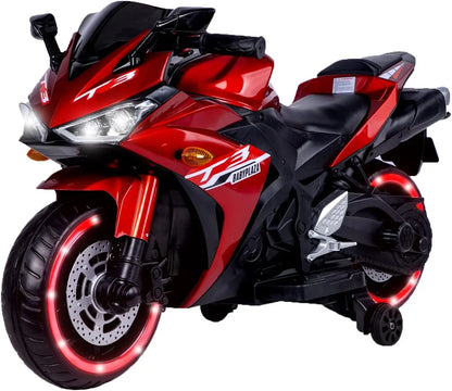 Kids 12V Battery Motorcycle: 2-Wheel Ride-On with Light