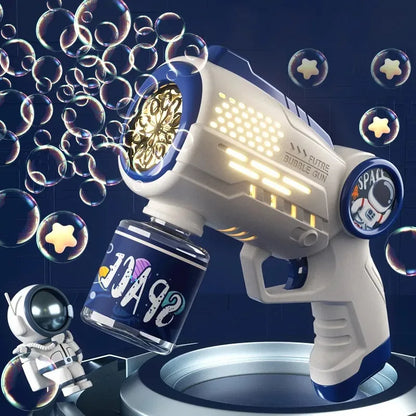 Portable Bubble Gun with Colorful Lights and Sounds