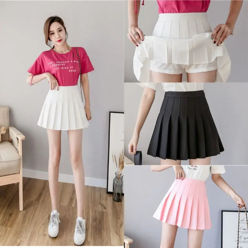 High Waisted A Line Plaid Mini Skirt