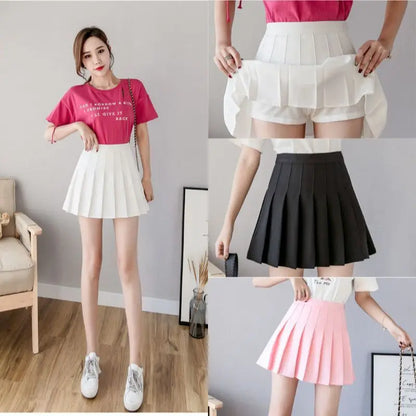 High Waisted A Line Plaid Mini Skirt