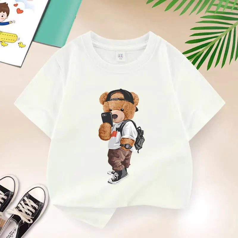 Summer Cool Bear T-Shirt for Kids & Toddlers