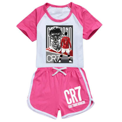 Kids CR7 Sports Suit Boys & Girls Boutique Summer Set