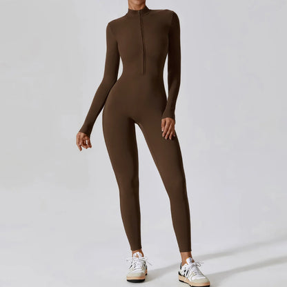 Women's Yoga Jumpsuit Long Sleeve High Intensity Workout
