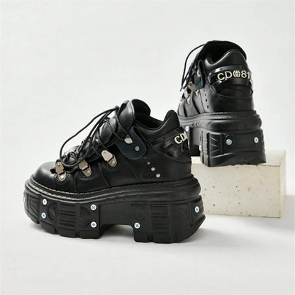 Embrace Your Rebellious Side Gothic Lace-Up Boots