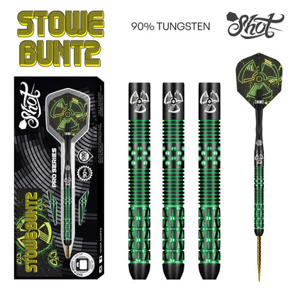 Shot Stowe Buntz 2.0 Titanium Black Steel Tip Darts - 23GM