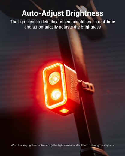 Magicshine SEEMEE 300 Bike Taillight,300 Lumen Bike Tail Light,5 Night & Daytime Modes,Smart Brake Sensor IPX6 Waterproof USB-C Rechargeable Rear Bike Light for Night Riding