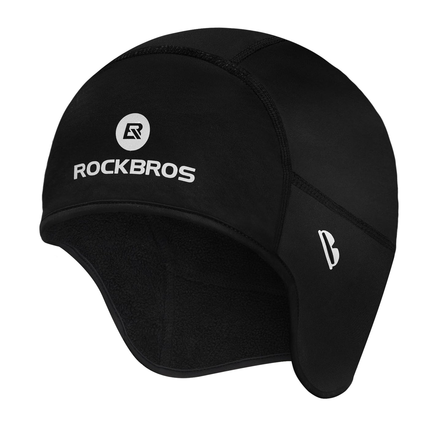 ROCKBROS Winter Skull Cap Helmet Liner, Thermal Cycling Beanie with Glasses Holes