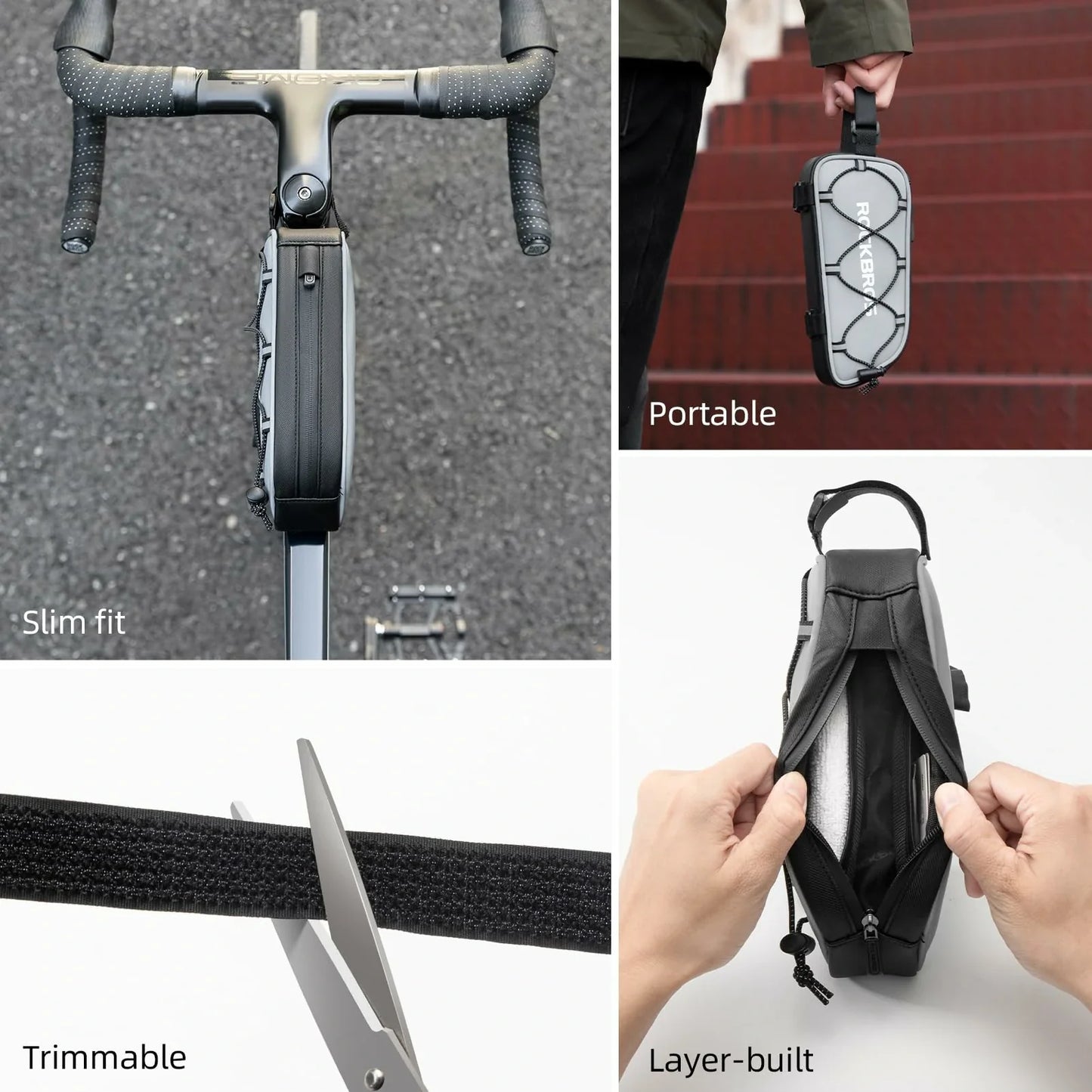 Bike Frame Bag Compatible with iPhone 14/13/12 Pro Galaxy S22/S21