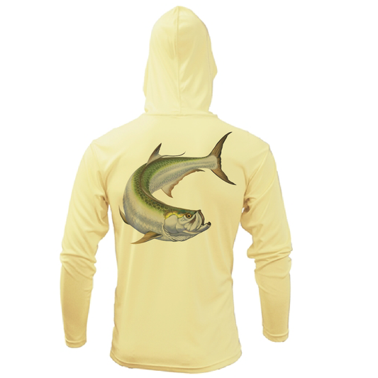 Boca Grande, FL Action Tarpon Long Sleeve UPF 50+ Dry-Fit Hoodie