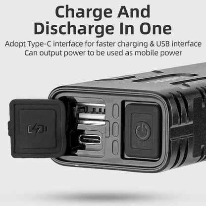 ROCKBROS Bike Front Headlight 850LM with Mobile Charging BC29 1000mAh