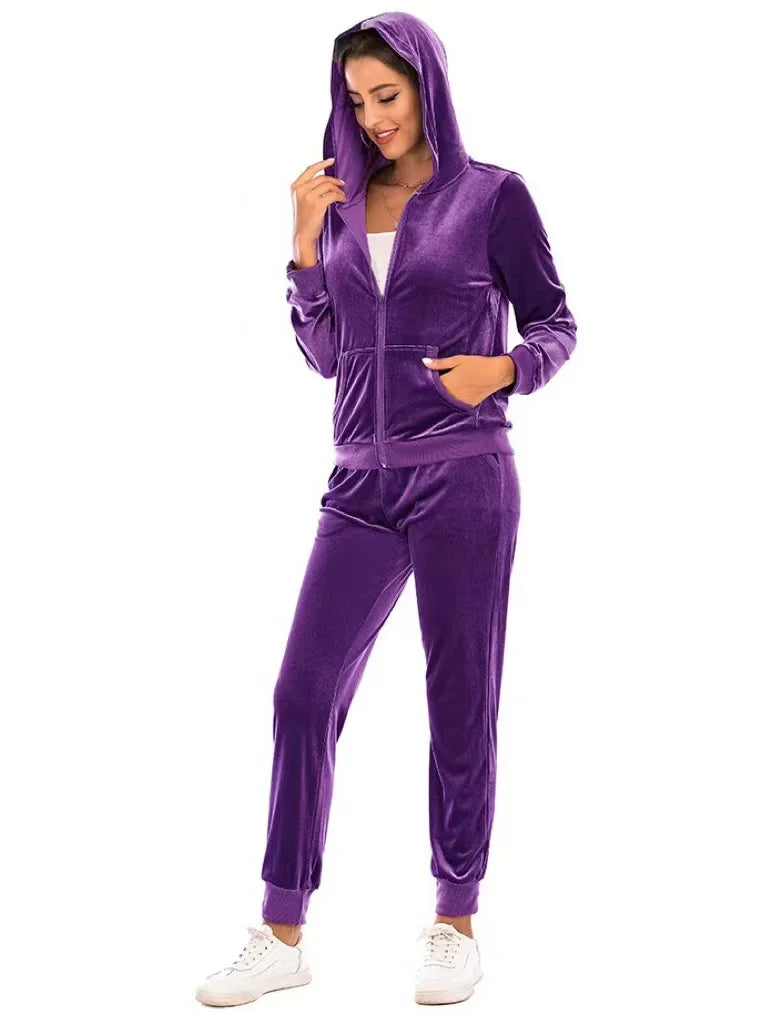 Perfect for Fall Women's 2-Piece Velvet Set