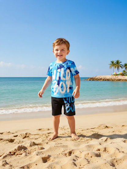 Toddler Boy Summer Clothes: Tie-Dye Shirt & Shorts Set