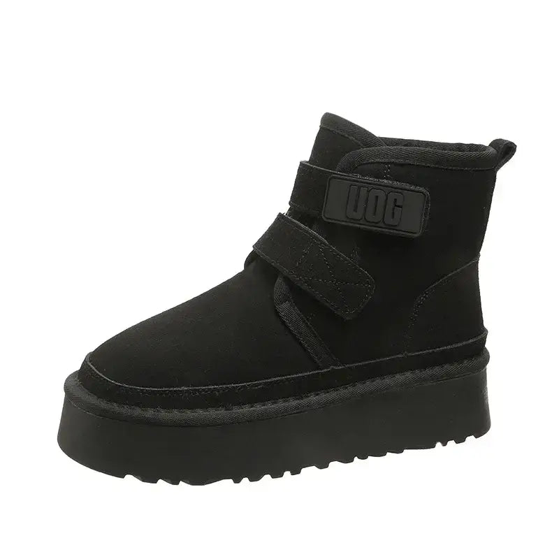 Cozy and Chic Faux Suede Snow Booties