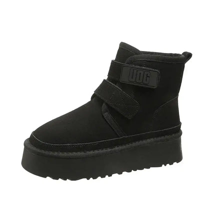 Cozy and Chic Faux Suede Snow Booties