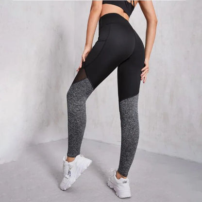 Sleek Mesh Leggings with Pockets