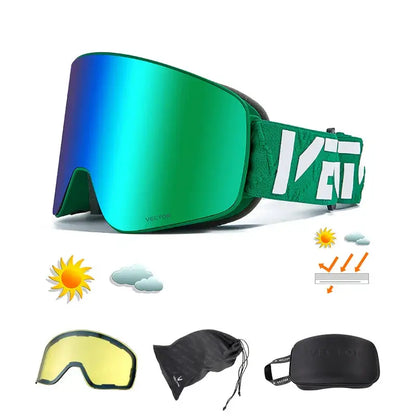 Superior Vision Magnetic Ski Goggles with UV400 Protection