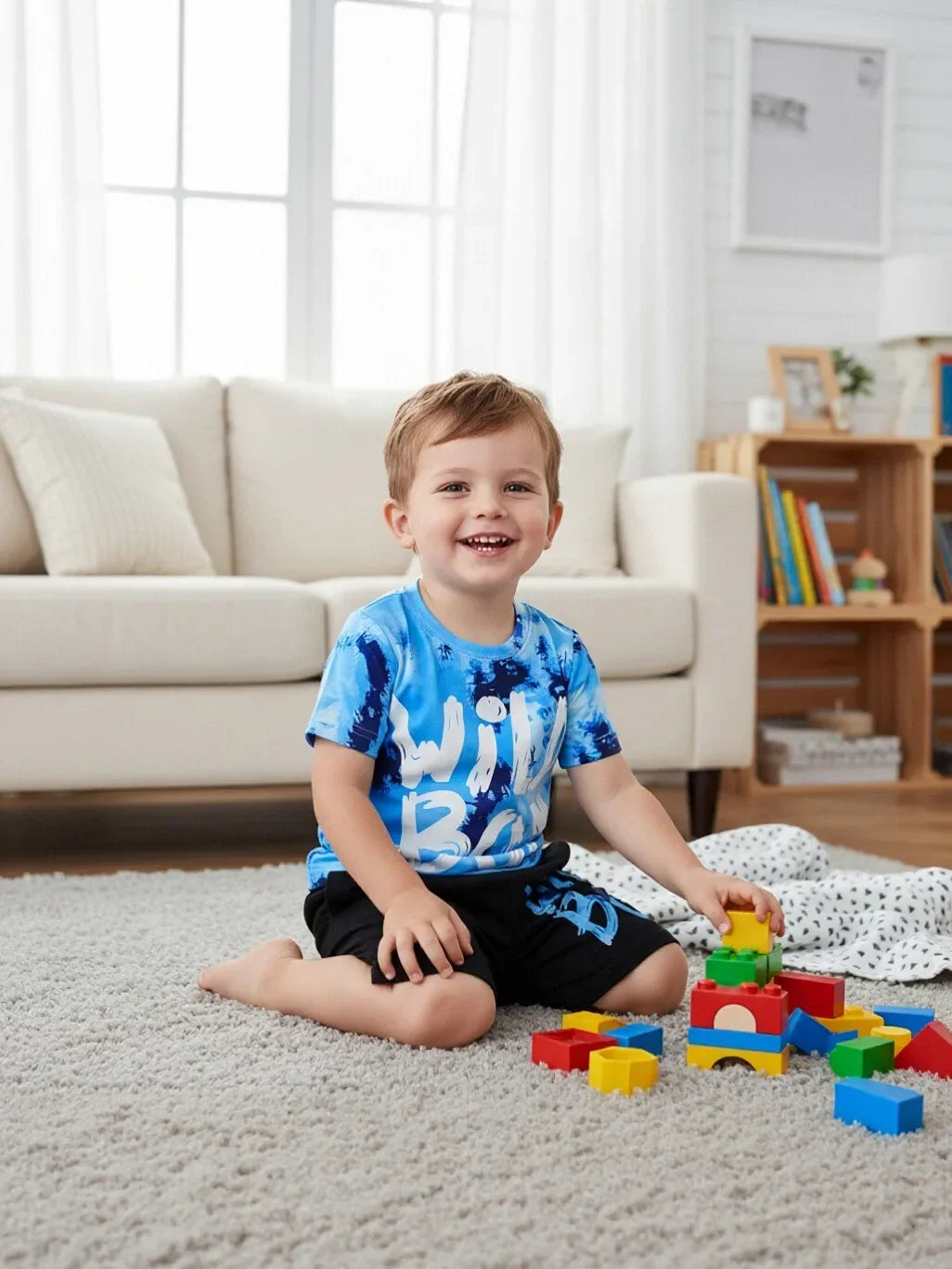 Toddler Boy Summer Clothes: Tie-Dye Shirt & Shorts Set