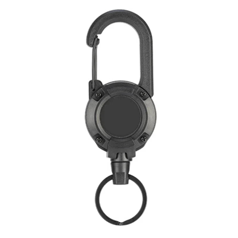 Outdoor Retractable Key Chain with Wire Rope Reel