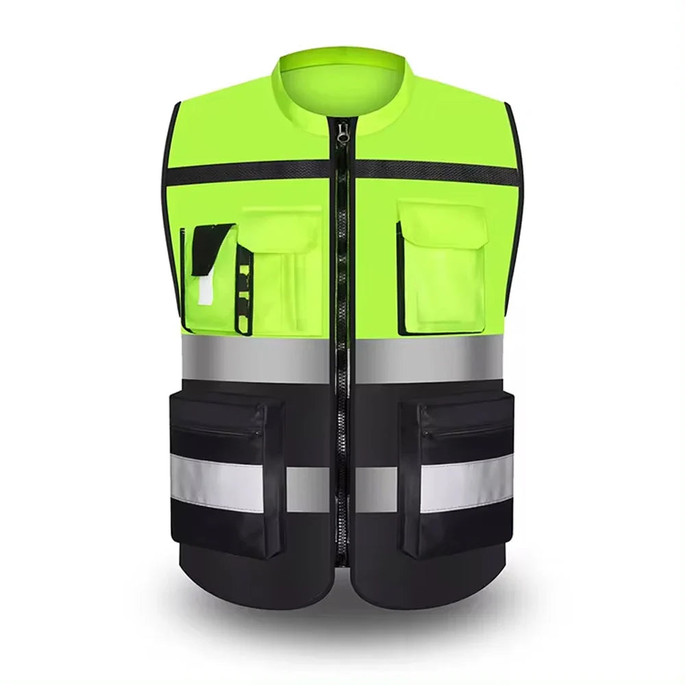Dual Tone High Visibility Safety Vest with Multiple Pockets