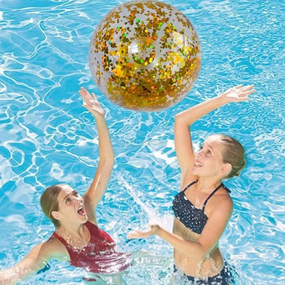 40/60cm Inflatable Glitter Beach Ball  Perfect for Summer Pool Parties!