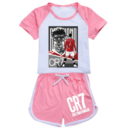 Kids CR7 Sports Suit Boys & Girls Boutique Summer Set