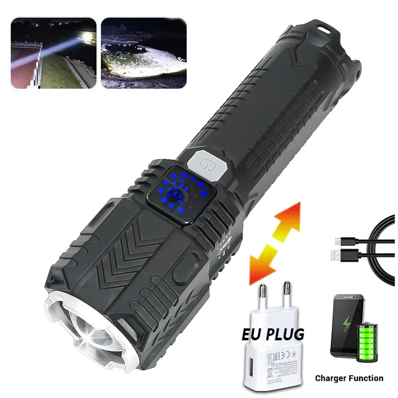 Powerful Rechargeable LED Flashlight
