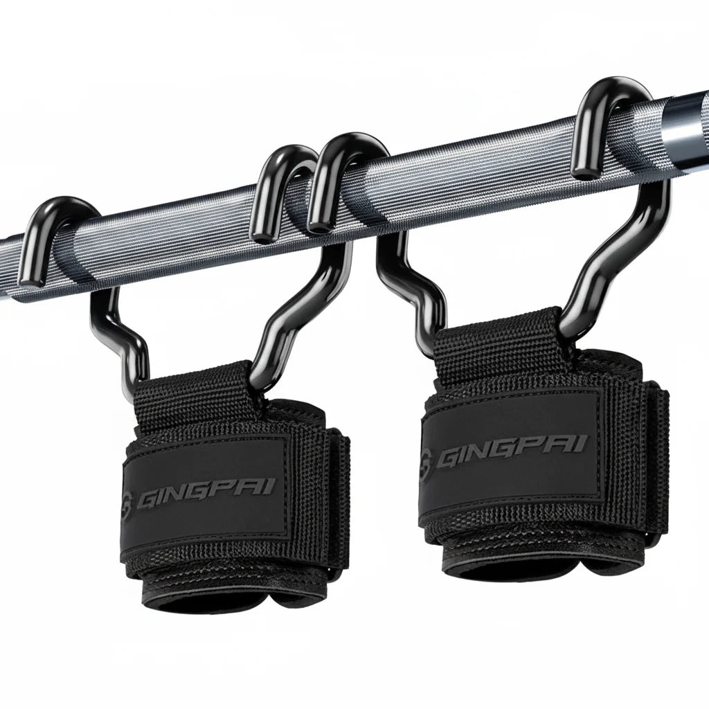 Weight Lifting Hooks with Wrist Wraps Gym Grip Straps