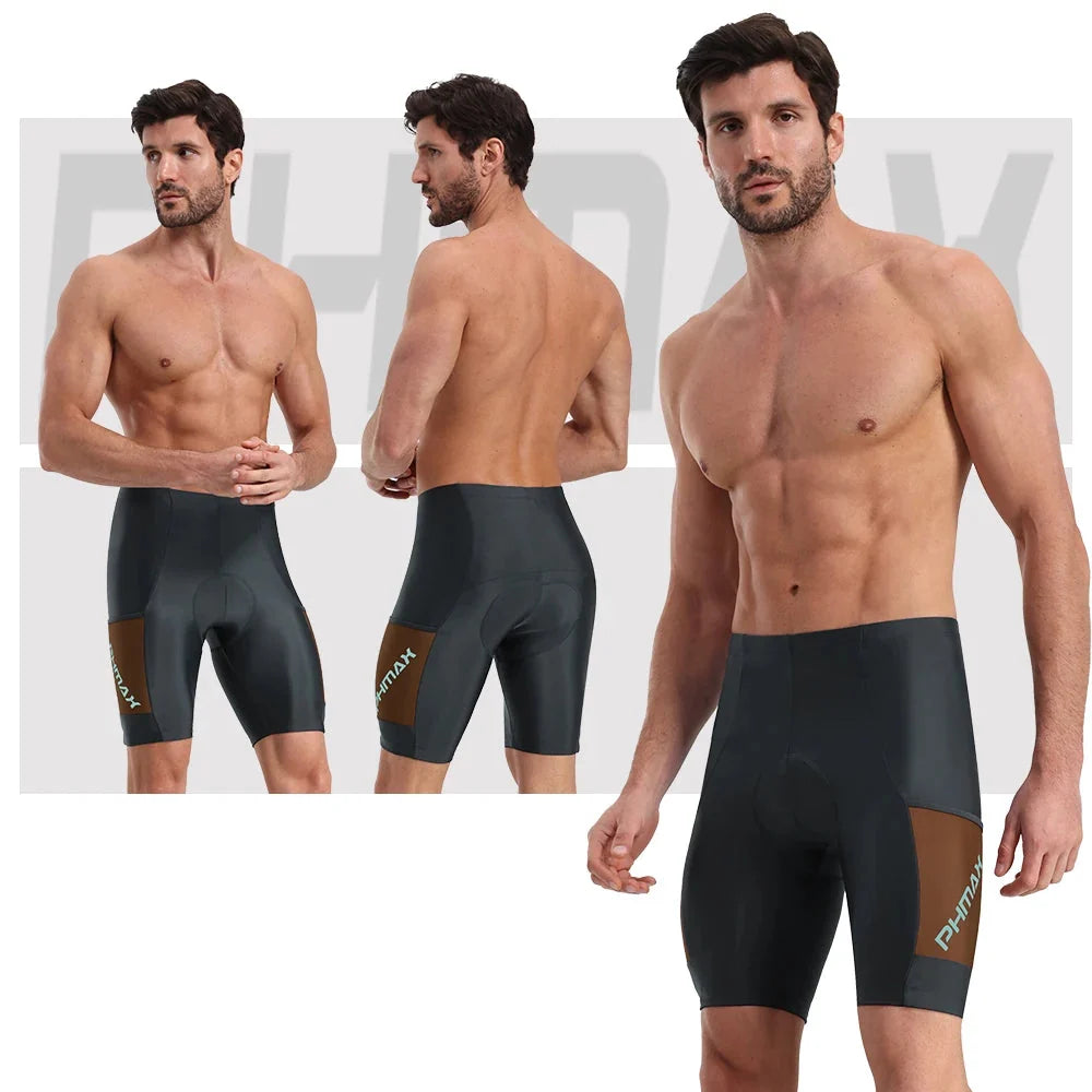 Men’s 3D Gel Padded Road Bike Shorts with Pockets