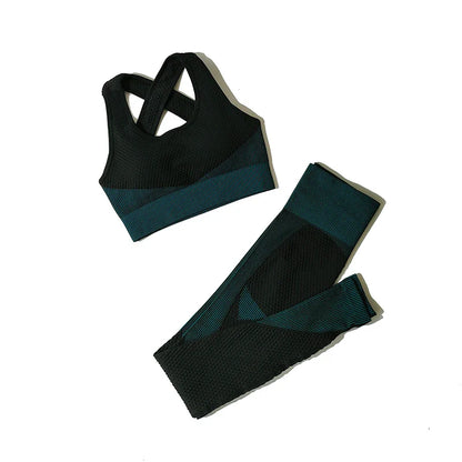 Yoga Leggings & Top Set Workout Clothes Gym Wear