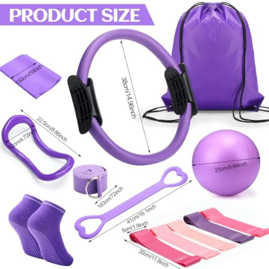 Pilates Ring & Exercise Ball Set Women's Workout Accessories