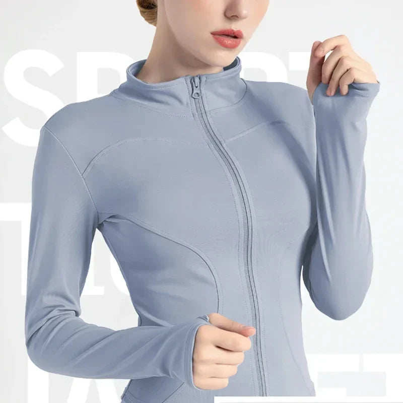 Breathable Workout Jacket with Thumbholes