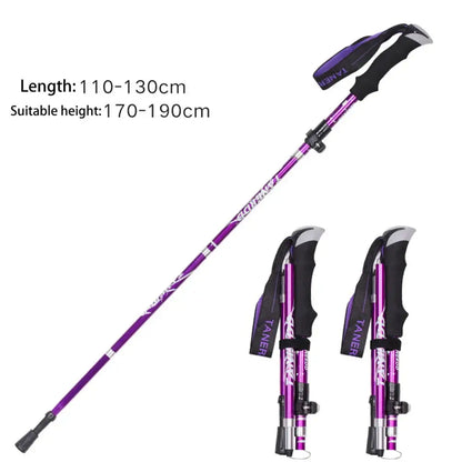 Anti-Shock Trekking Poles Telescopic & Collapsible for Outdoor Adventures