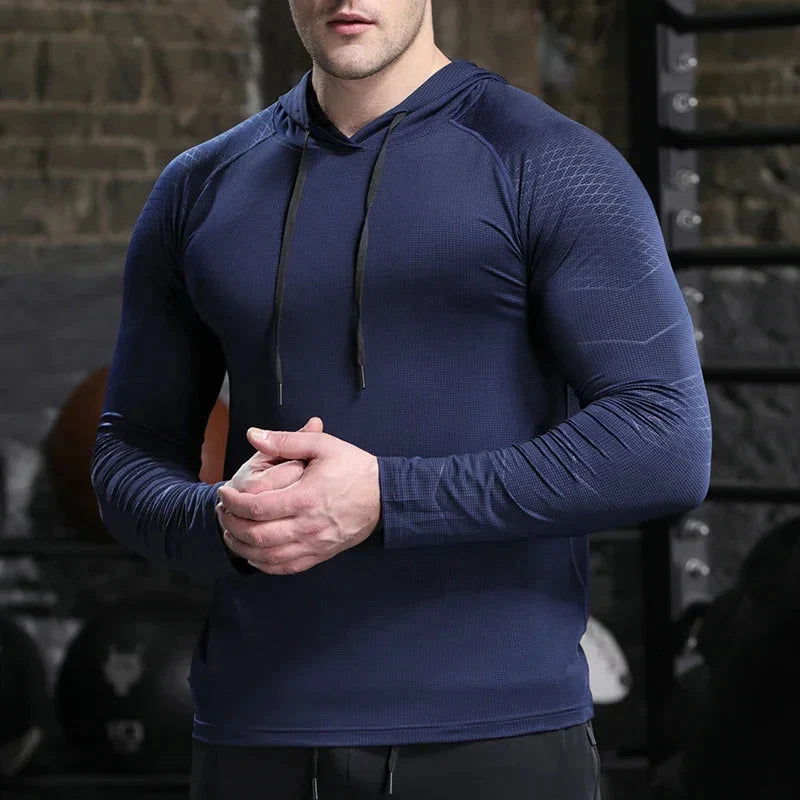 Men's Quick Dry Outdoor Sports Hoodies Activewear Running Tops